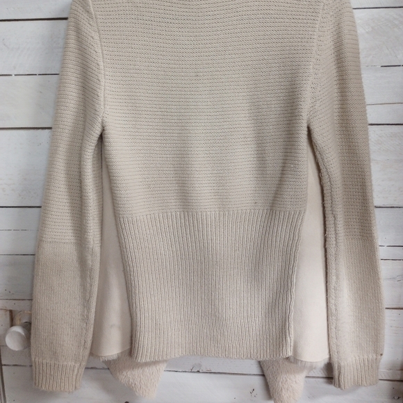 Romeo & Juliet Women's Waterfall Open Front Cardigan Size XSmall Cream - Picture 8 of 10